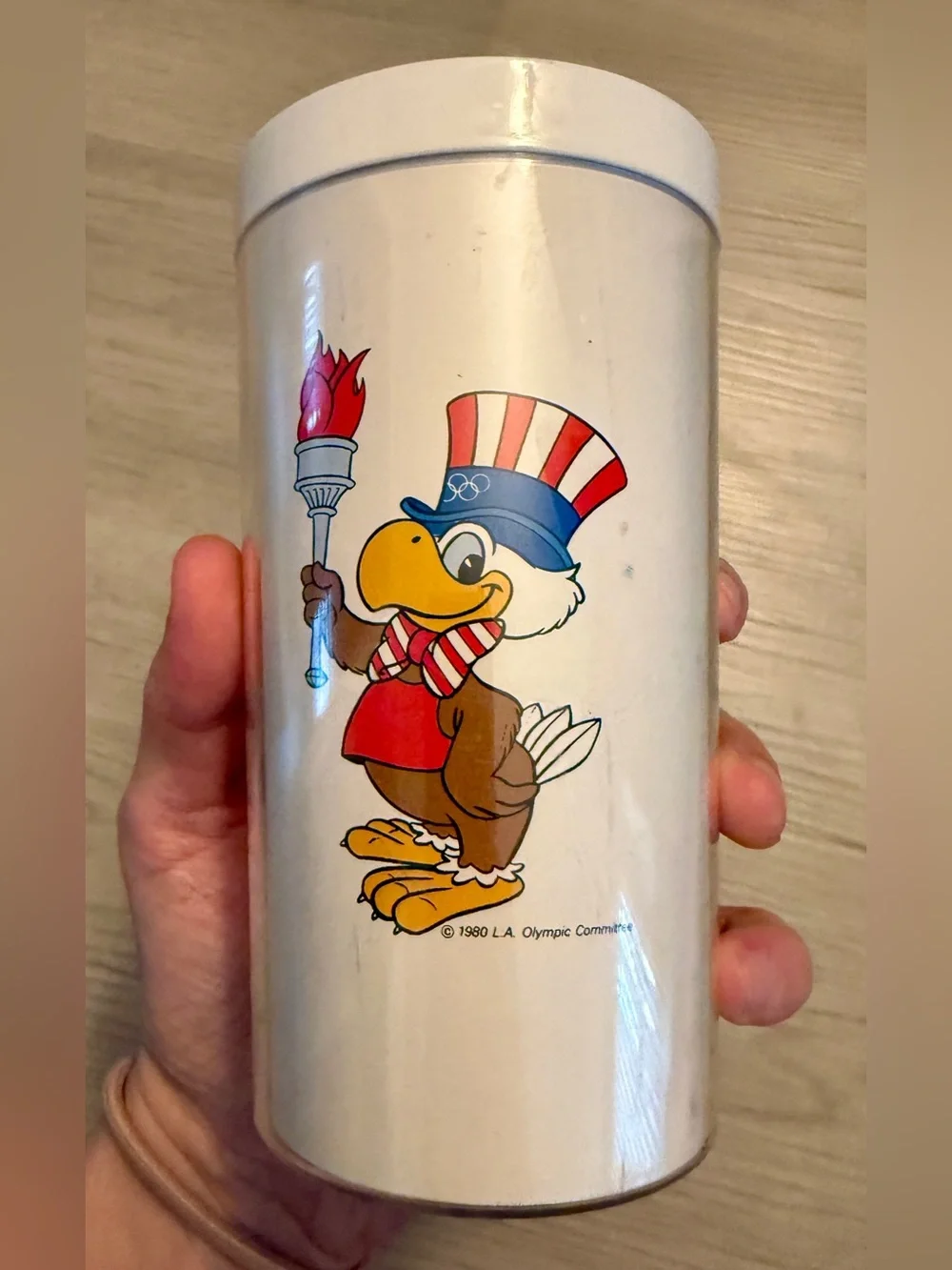 (2) Rare 1984 Los Angeles Olympics Plastic Cups XXIIIrd Olympiad Sam The Eagle